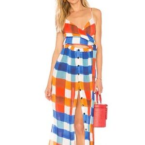 Mara Hoffman Swim collection Thora Dress (Colorful Madras Plaid Maxi Dress)